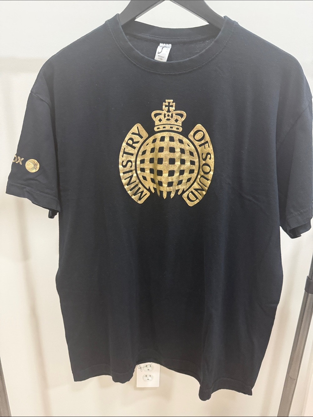Ministry of Sound Staff Black T‑Shirt with Gold Logo